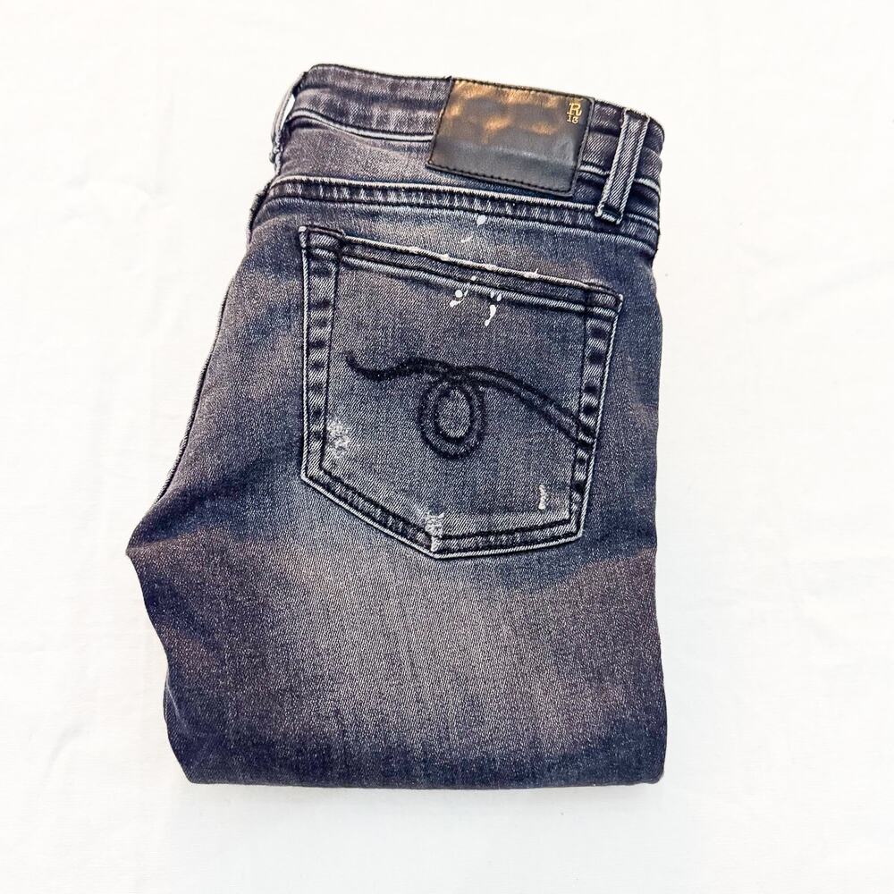 R13 Kate Skinny Charcoal Grey Denim Skinny Jeans Size 24 Italy